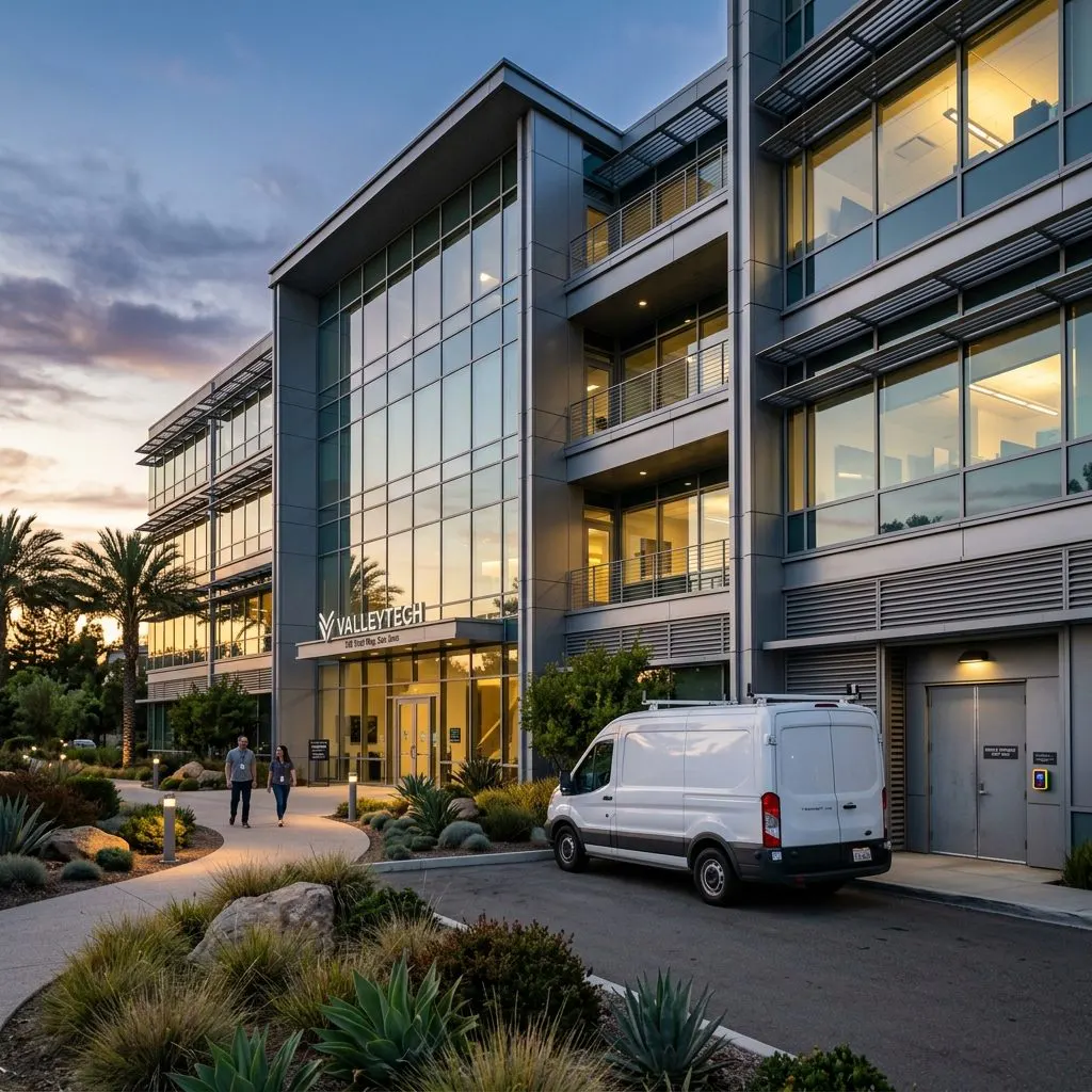 Modern San Jose Silicon Valley office building requiring discreet after-hours trauma remediation - San Jose, CA